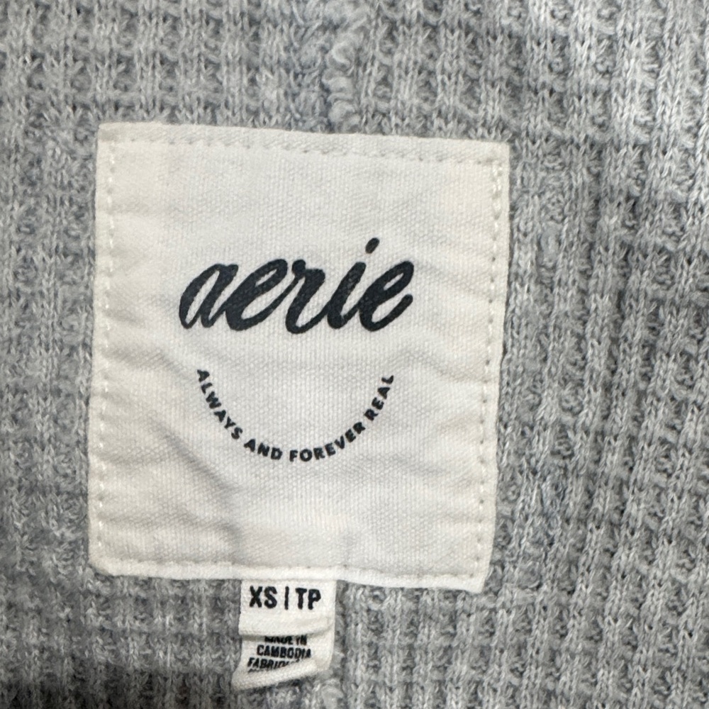 Aerie Light Gray Ribbed Sweater - Picture 2 of 4